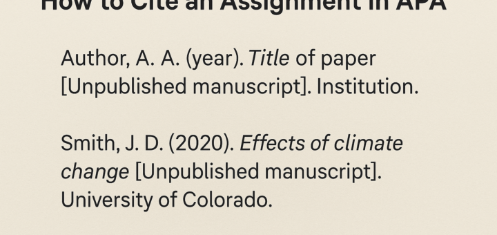 Citing Assignments in APA_